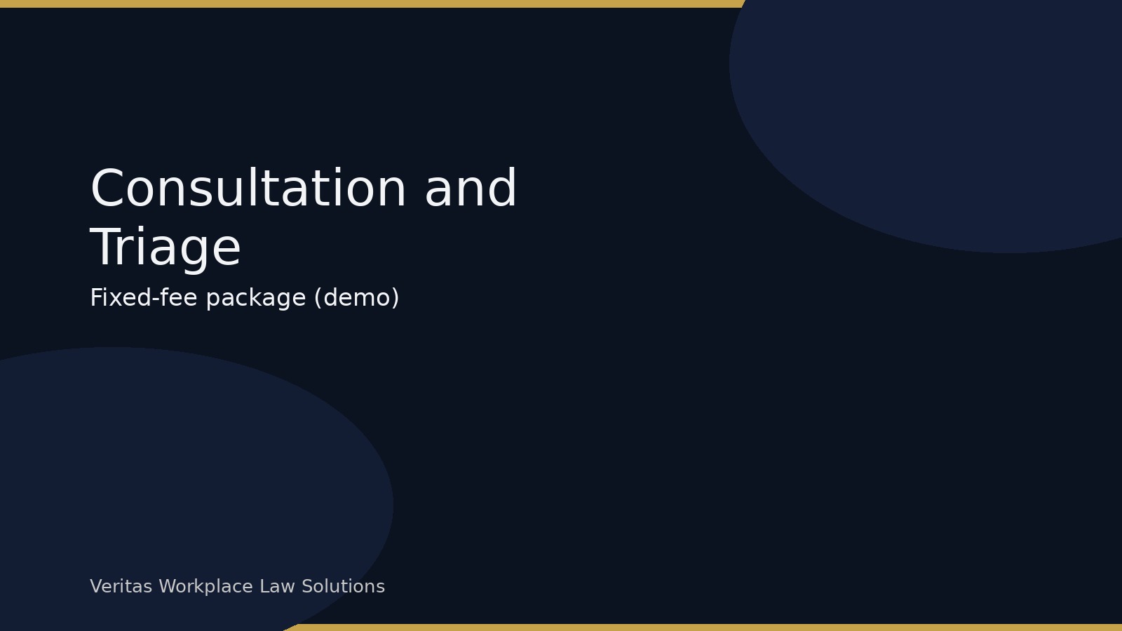 Consultation and Triage (60 minutes)